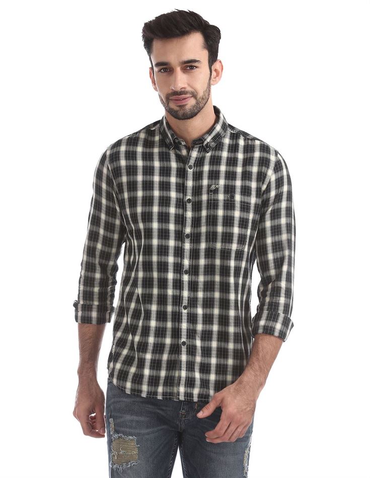 Ed Hardy Men Casual Wear Checkered Shirt